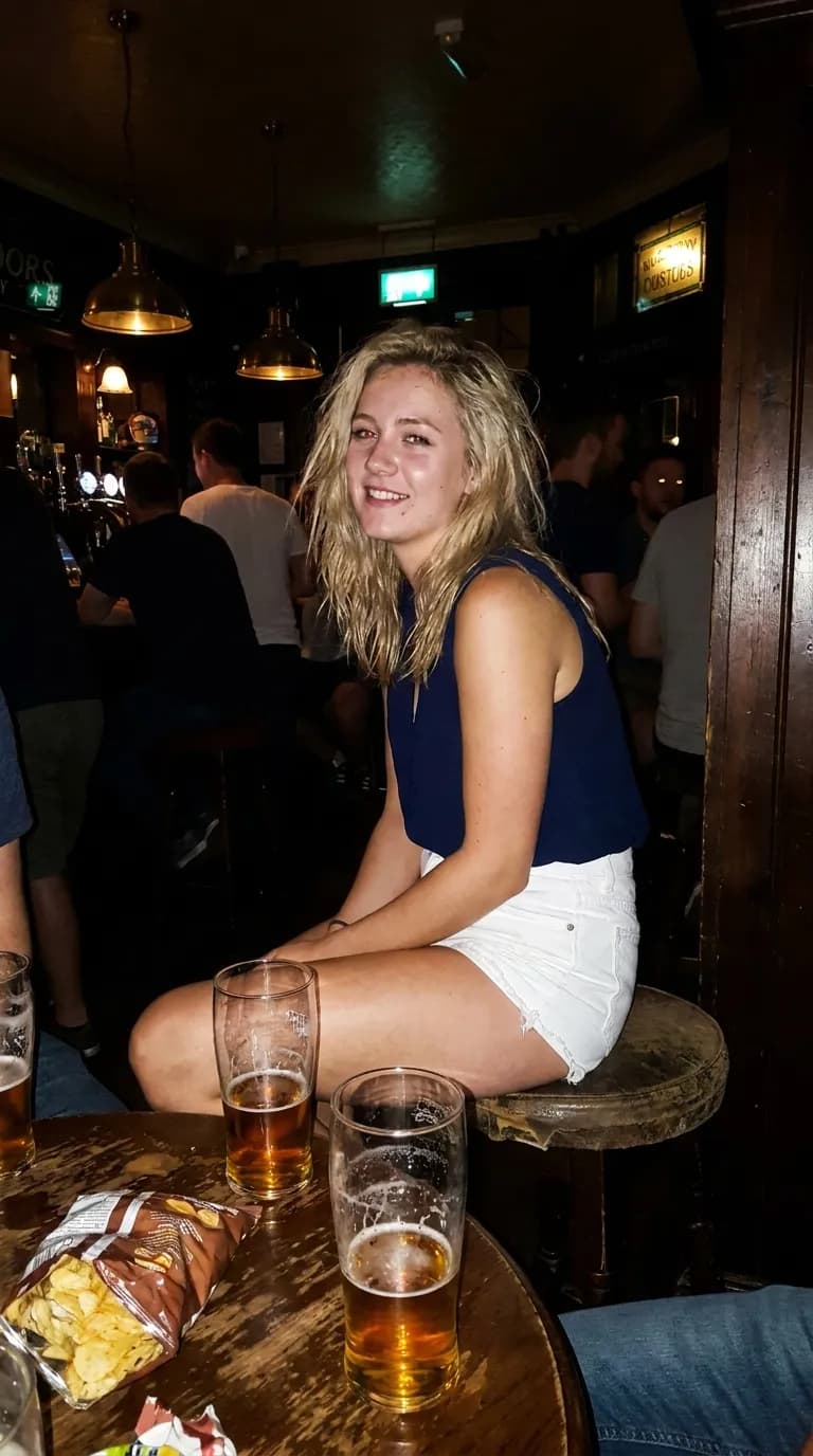 Candid London Pub Smartphone Snapshot
