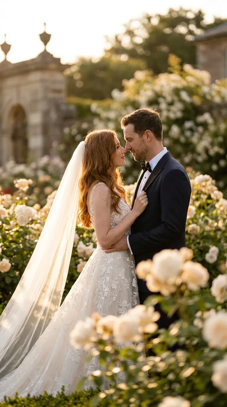 Golden Hour Fine-Art Wedding Portrait