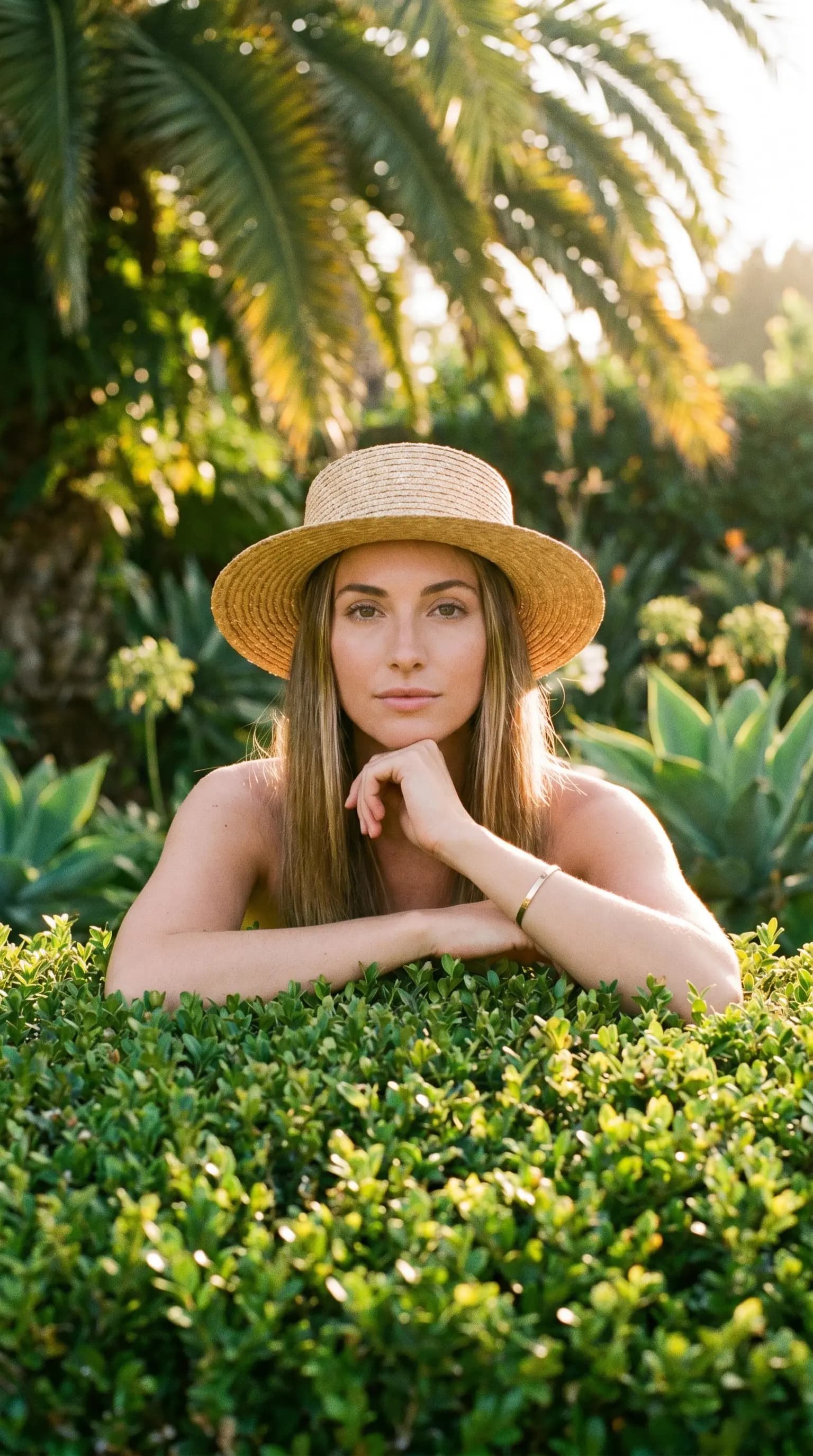 Golden Hour Summer Garden Portrait