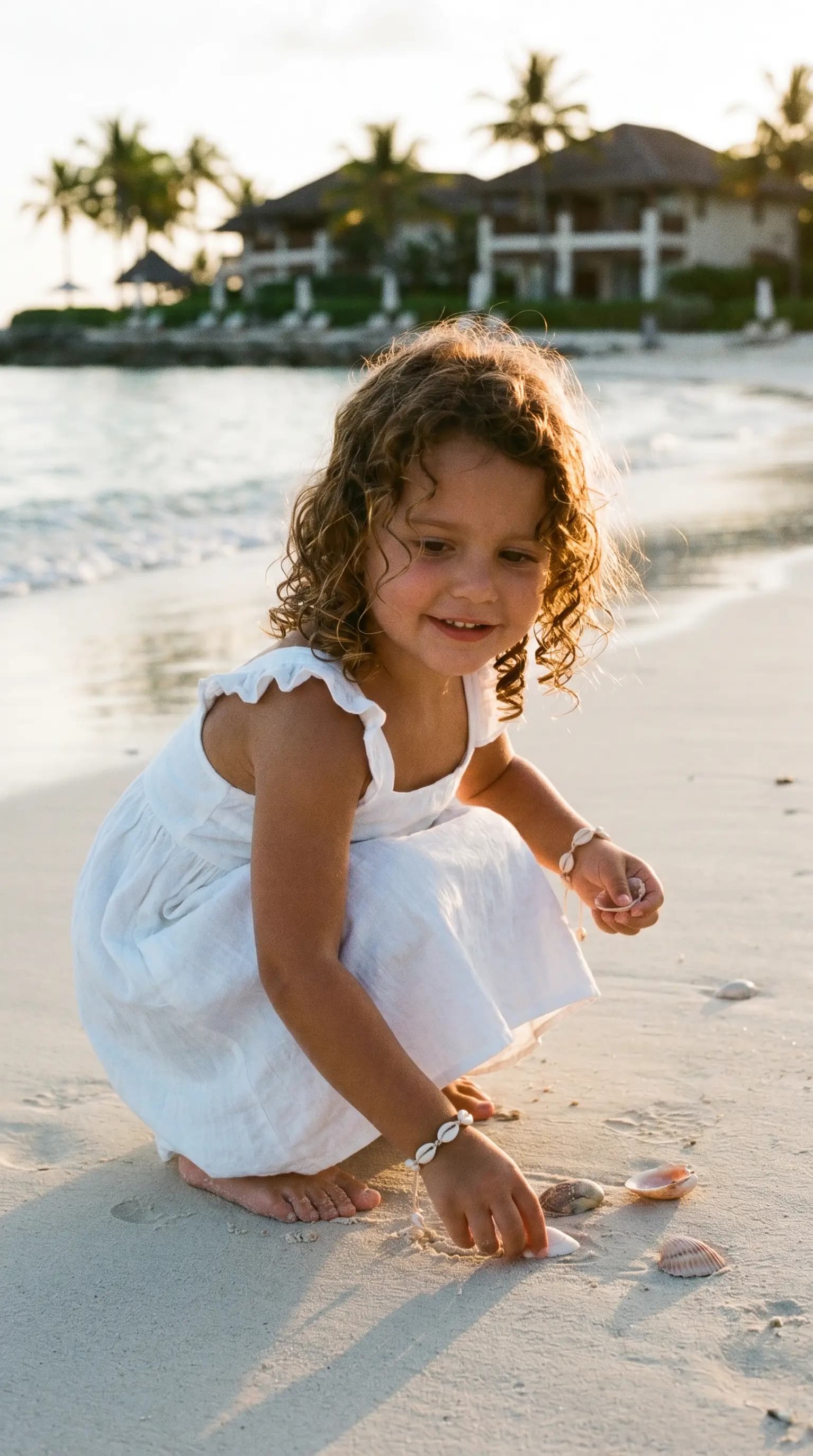 Golden Hour Tropical Beach Childhood Moments