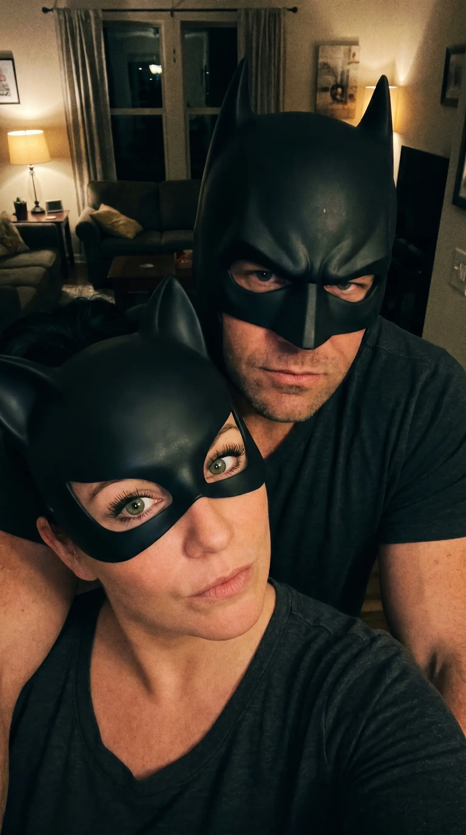 Mysterious Masquerade Couple - Moody Cosplay Selfie