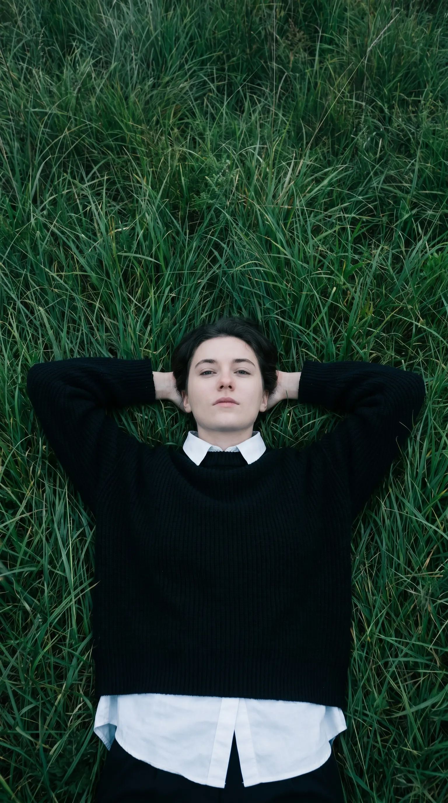 Overcast Meadow Top-Down Portrait