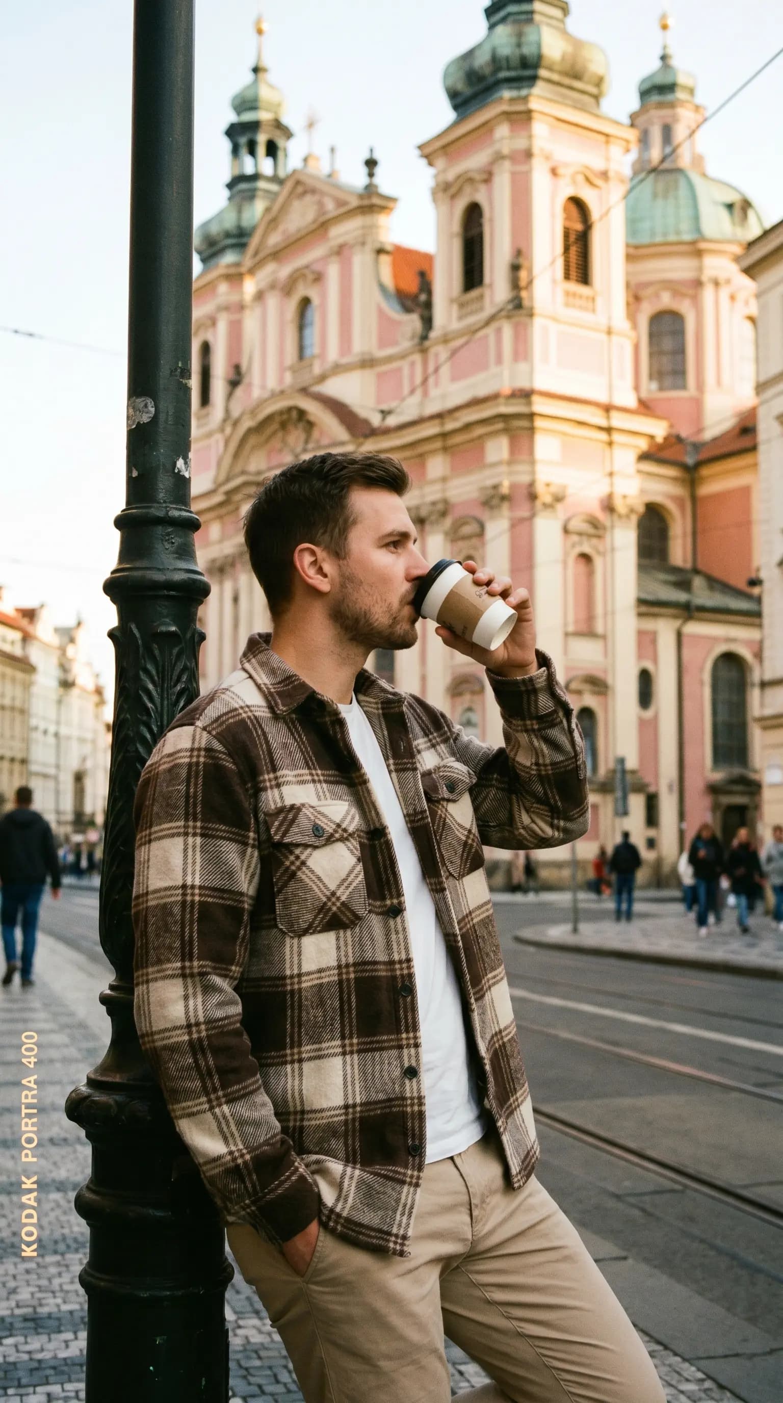 Urban Autumn Menswear Portrait in European City