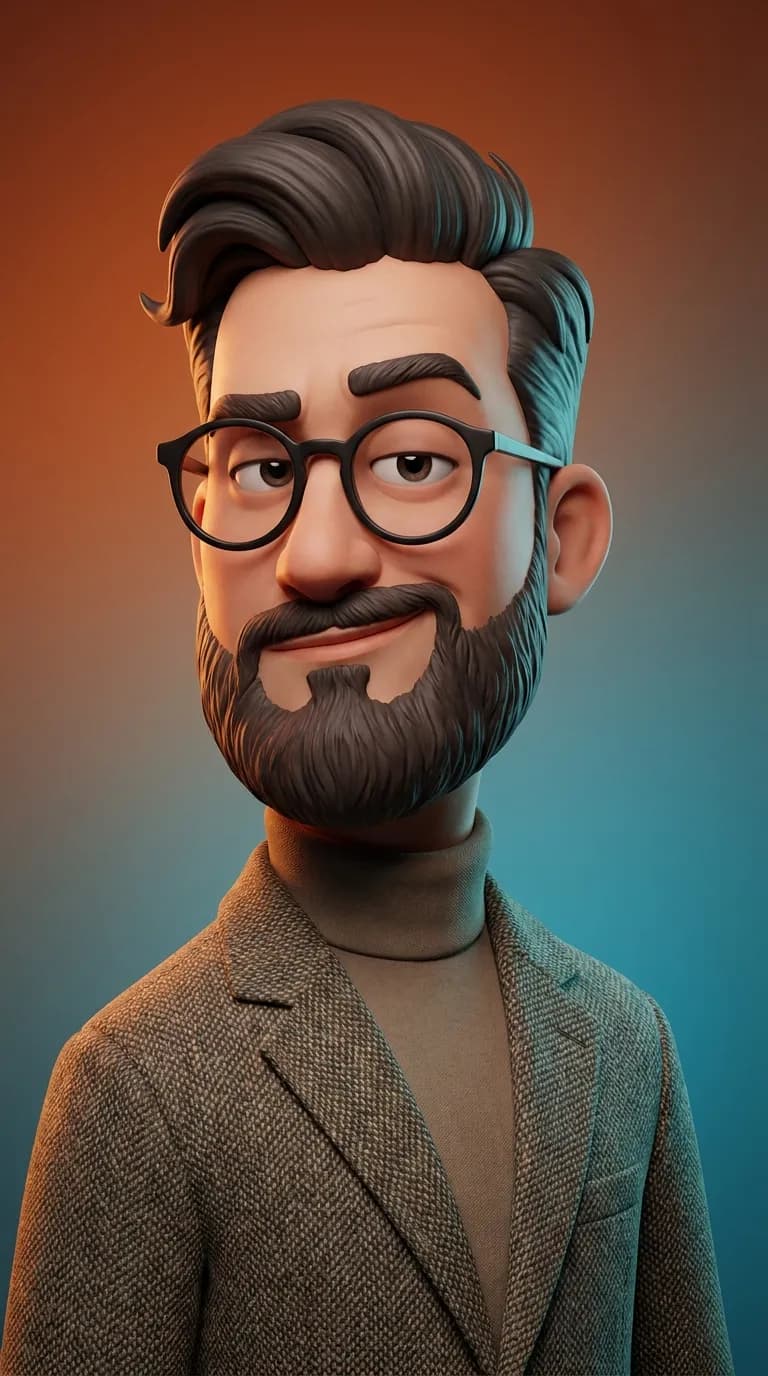 Vibrant 3D Stylized Male Avatar