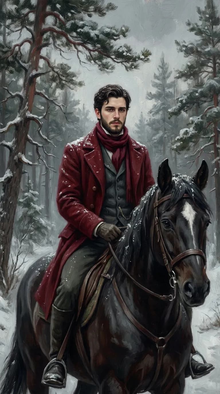 Winter Aristocrat Riding Portrait